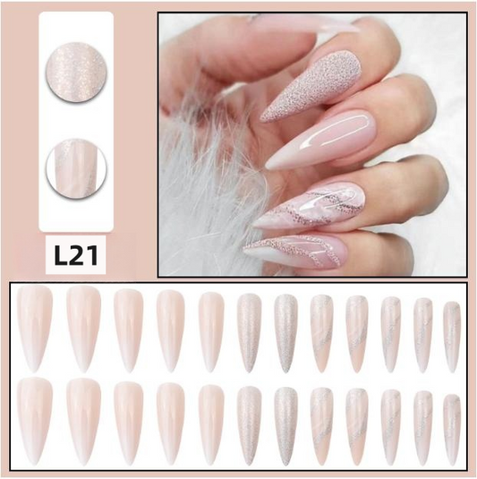 【L21】 24Pcs Press on Nails