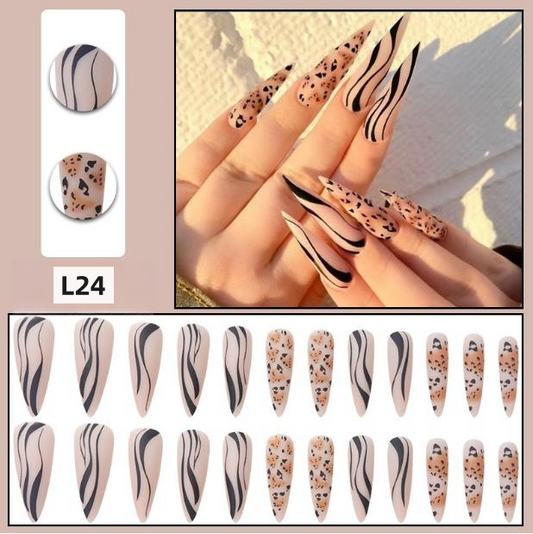 【L24】 24Pcs Press on Nails