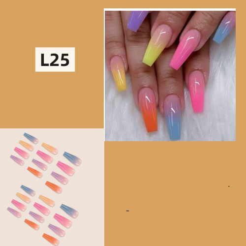 【L25】 24Pcs Press on Nails