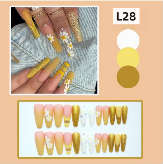 【L28】 24Pcs Press on Nails