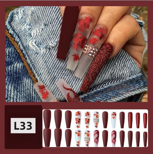 【L33】24Pcs Press on Nails