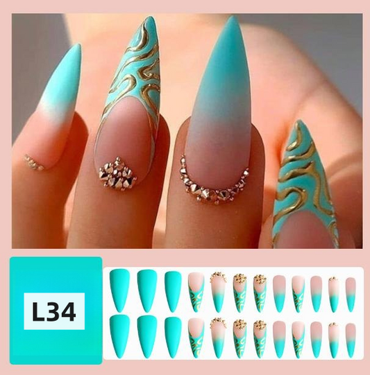 【L34】24Pcs Press on Nails