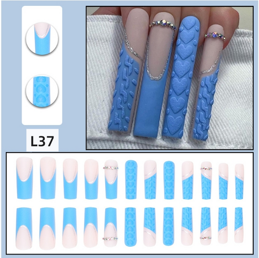 【L37】 24Pcs Press on Nails